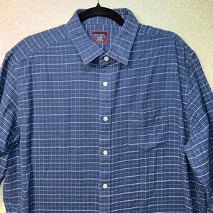 UNTUCKit Shirt Mens XL Blue White Plaid Michelot Button Up Long Sleeve Casual